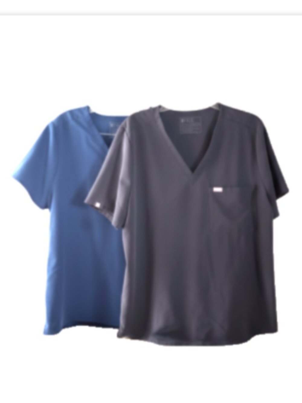 FIGS Scrub Tops XXL Blue V-Neck Lot 2 Technical Collection